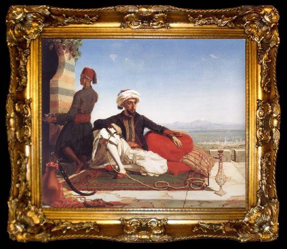 framed  Hicks, Thomas Advocat Taylor with a View of Damascus, ta009-2